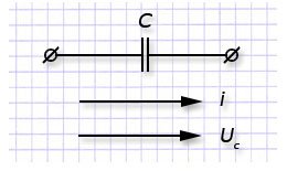 Обозначение конденсатора на схеме