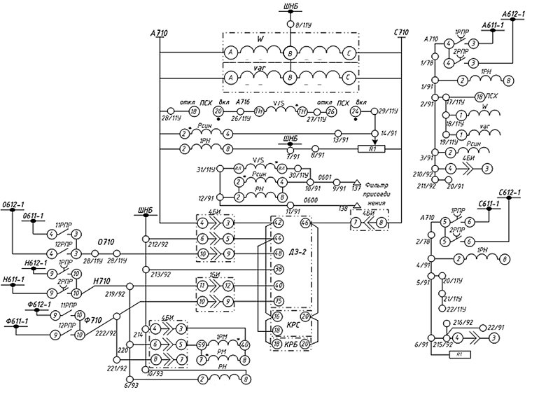 Схема подключения измерительных трансформаторов напряжения
