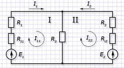 Пример схемы сложной электрической цепи