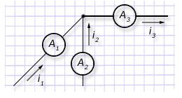 Узел электрической цепи из трех ветвей